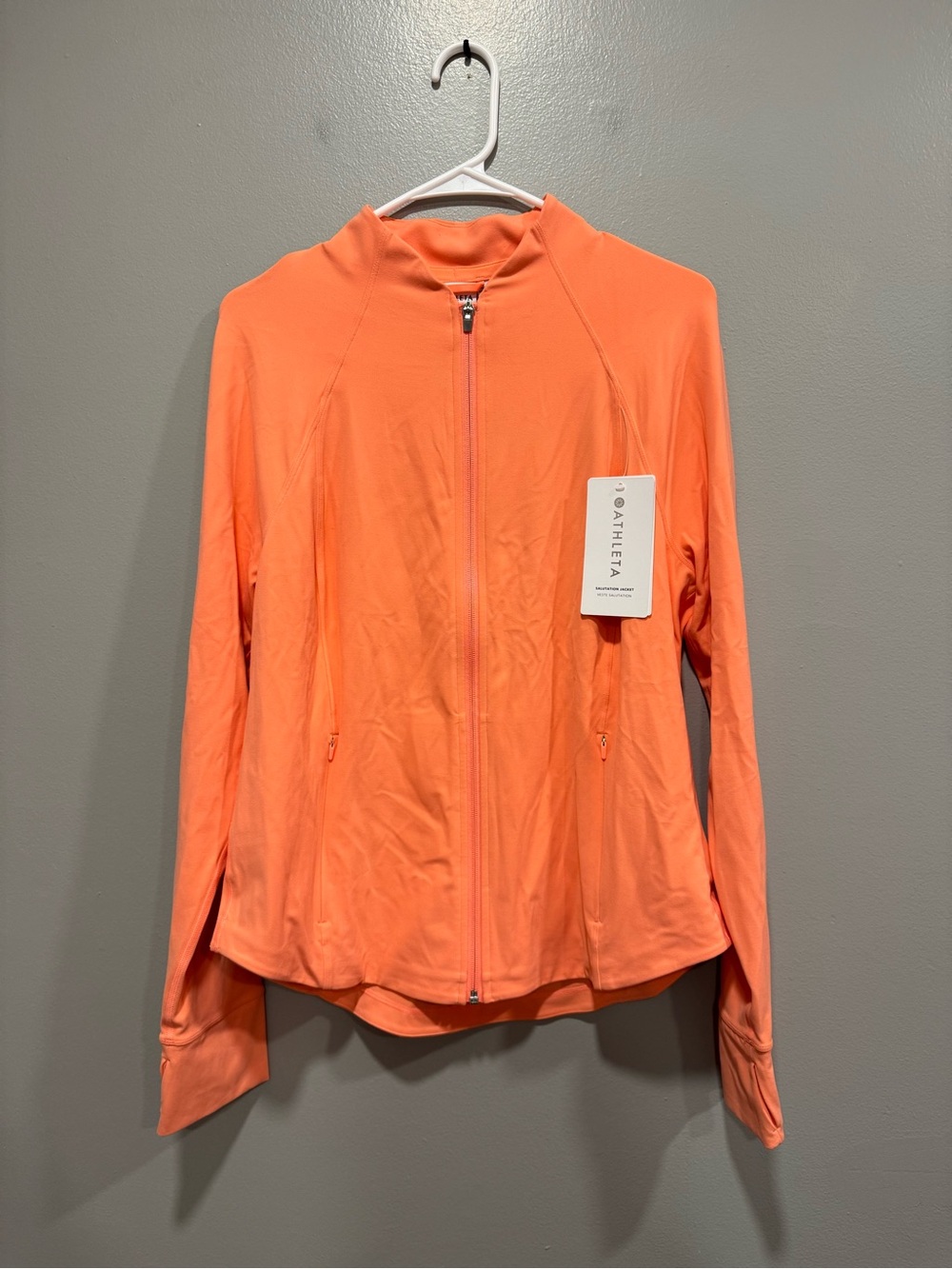 NWT Athleta Salutation Jacket in Orange